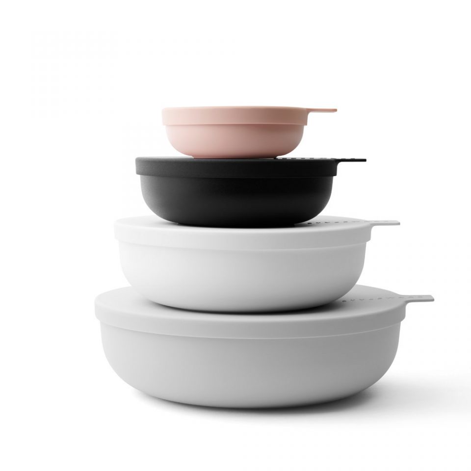 Styleware reusable nesting bowls in Multi, microwave and dishwasher safe, seal tight, stackable, nesting. Designed and made in Australia, available in a 4-piece set. Make the everyday anything but.