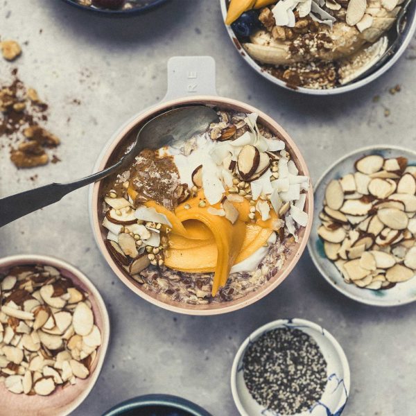 Styleware Style Files From Our Kitchen. "This soaked oats recipe is a wonderful summer breakfast that will sustain you all morning." Prepare in advance and store in our Nesting Bowls to grab and go where-ever the morning takes you.